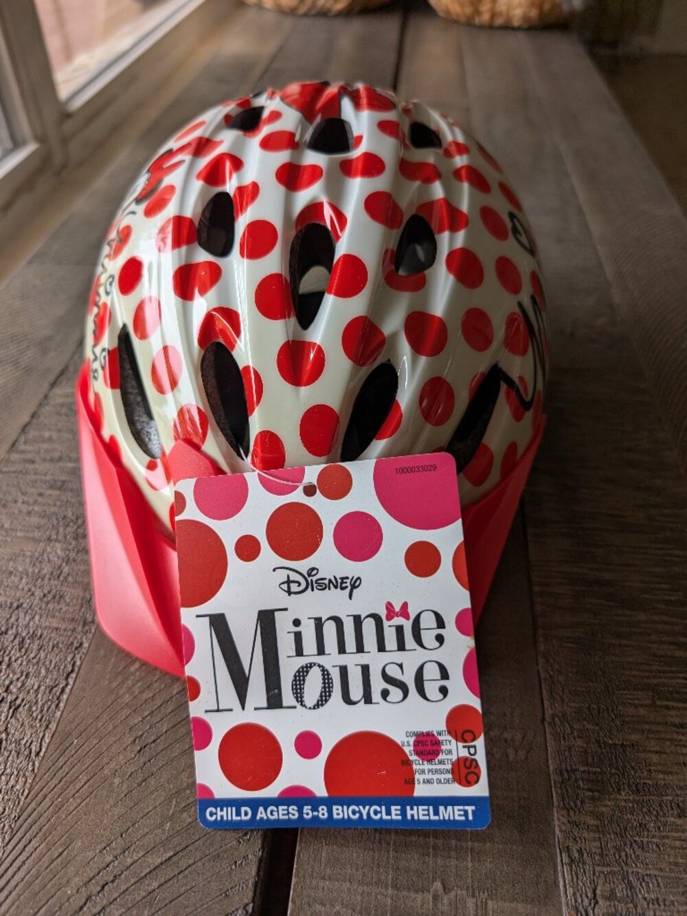 Disney Minnie Mouse Girls Bike Bicycle Helmet with Visor NWT